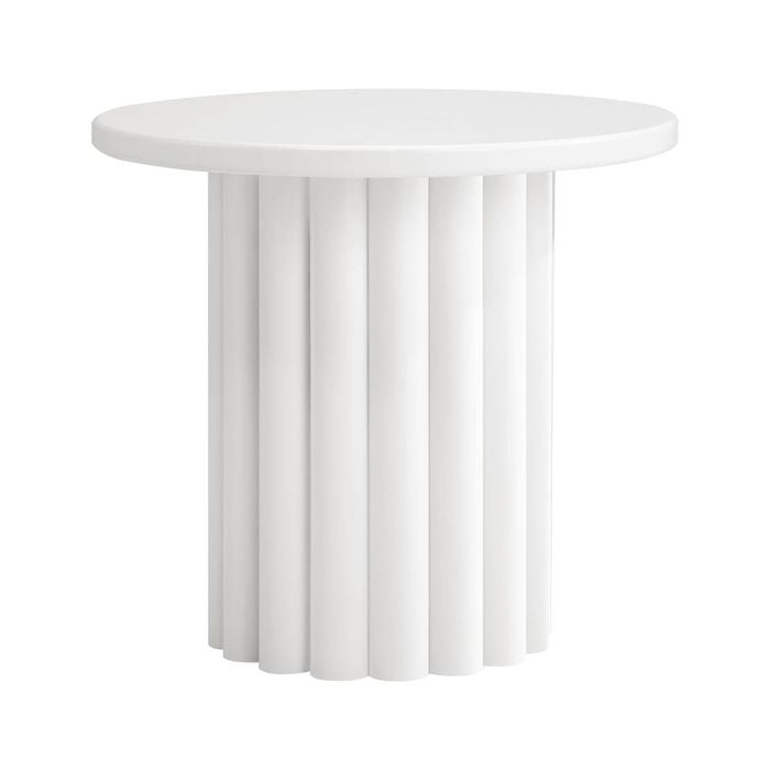 Oikiture Coffee Table Side End Tables Sofa Desk Bedside Nightstand Round White