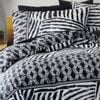 Homeport Kenya Black Printed Geometric Quilt Cover Set Double