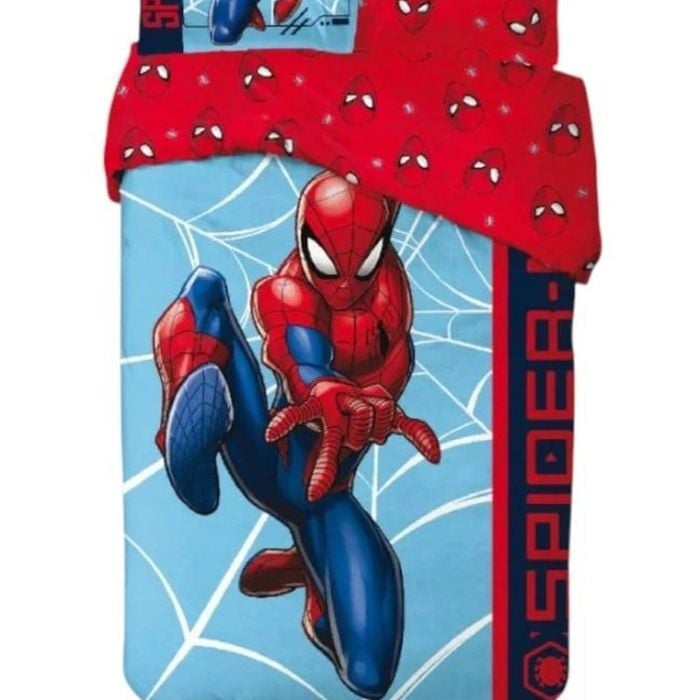 Marvel Spider-man Action Kids Cotton Quilt Cover Set - Single Bed Size