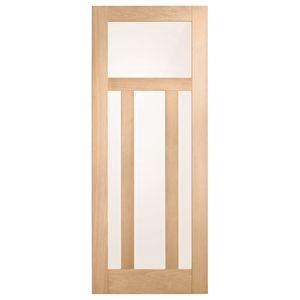 Corinthian 2040 x 720 x 35mm Internal Door White Oak Moda Clear Glass AMODG20