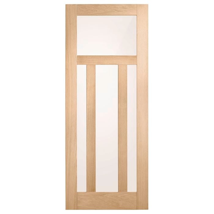Corinthian 2040 x 720 x 35mm Internal Door White Oak Moda Clear Glass AMODG20
