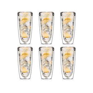 Bodum 0.6 L Transparent Pavina Outdoor 6 Pcs Double Wall Tumbler, 0.60l, 20oz 1 Pcs