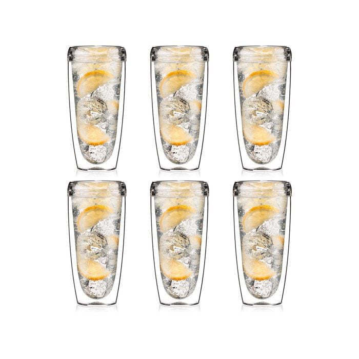 Bodum 0.6 L Transparent Pavina Outdoor 6 Pcs Double Wall Tumbler, 0.60l, 20oz 1 Pcs
