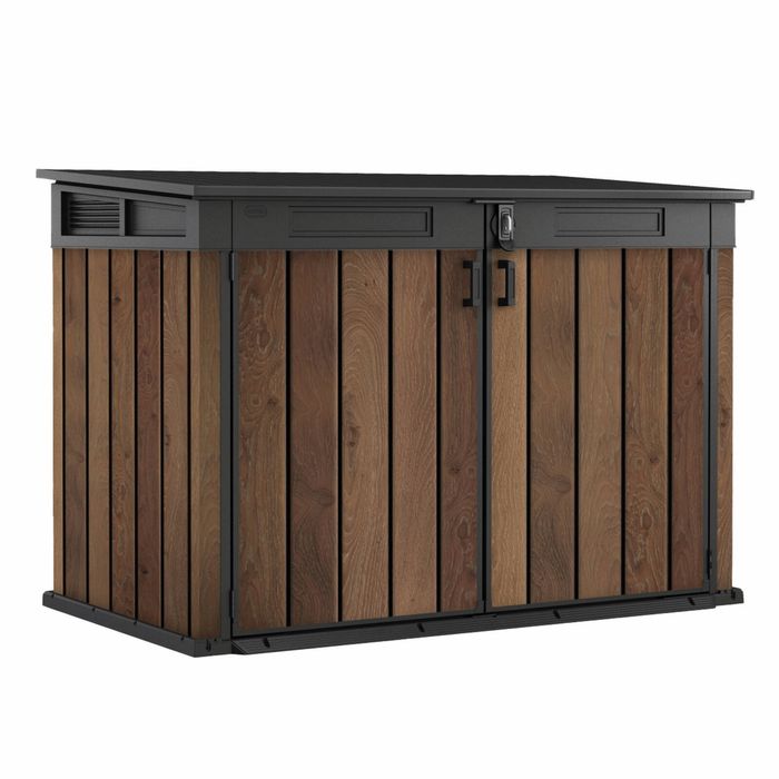Keter Signature Horizontal Shed 2020L (1.9 x 1.1m) - Walnut Look 