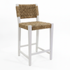 Genex Designs Oliver Coastal Counter Chair w/Back White