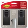 Command Matte Black Curtain Rod Hooks 2 hooks 4 strips