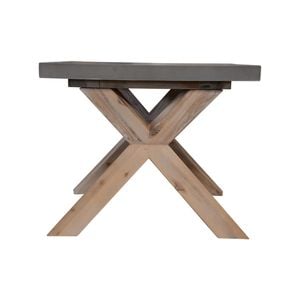 Stony 60cm Square Lamp Table with Concrete Top - Grey