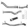 Ignite Exhausts Turbo Back For Toyota Landcruiser 79 Series V8 D/cab No Cat & Hotdog Raw Aluminised Steel