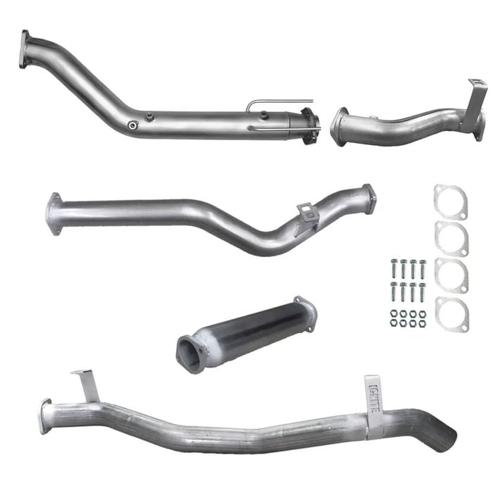 Ignite Exhausts Turbo Back For Toyota Landcruiser 79 Series V8 D/cab No Cat & Hotdog Raw Aluminised Steel