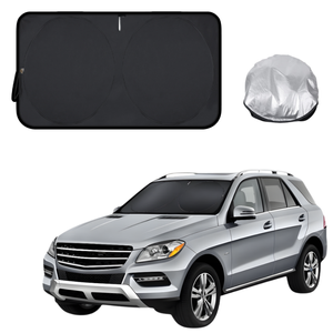 Front Windscreen Sun Shade for Mercedes-Benz ML-Class 2012 - 2019 (W166) - Standard 150 x 85 cm - Black