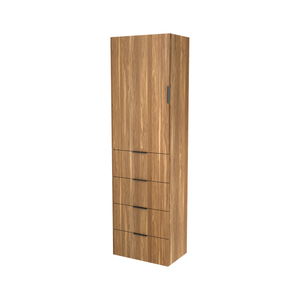 Lugna 2048 x 600 x 380mm Cove 3 Shelf 4 Drawers Left Hinged Door Storage Cabinet