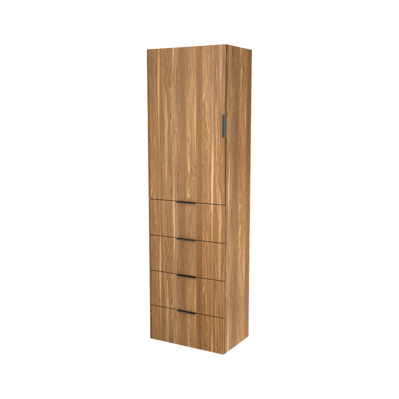 Lugna 2048 x 600 x 380mm Cove 3 Shelf 4 Drawers Left Hinged Door Storage Cabinet