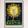Galrie Vintage Vermouth Martini Rossi Torino Advertising Poster for Home Decor, Black Frame, A2 42 x 60cm (16 x 24inch)