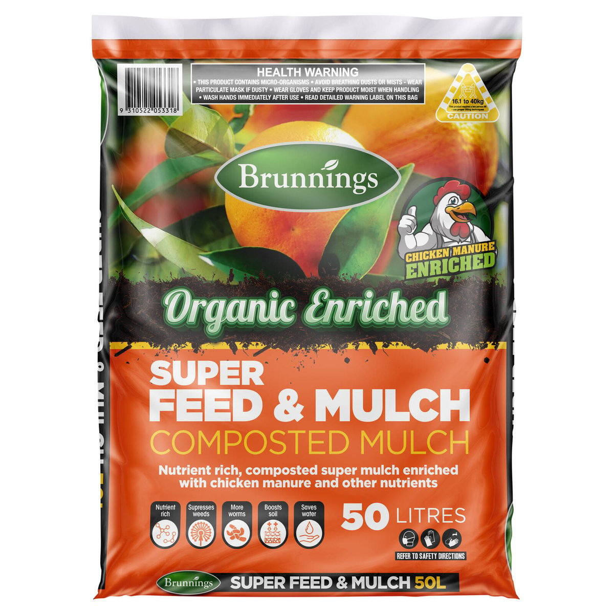 Brunnings 50L Super Feed And Mulch - Bunnings Australia