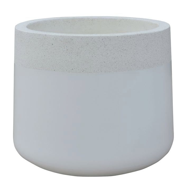Northcote Pottery 42cm White Maxim Drum Pot