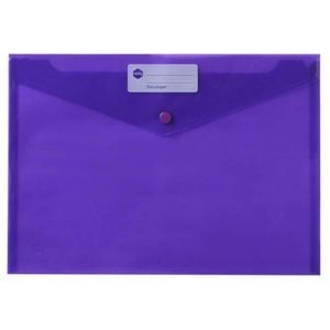 Marbig Button Closure Document Wallet (A4) (Purple)