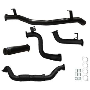 Ignite Exhausts Turbo Back For Toyota Landcruiser 78 Series V8 Troopy 3" With Cat & Hotdog Black Aluminised Steel