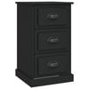 vidaXL Bedside Table Nightstand Lamp Stand Side Cabinet Black