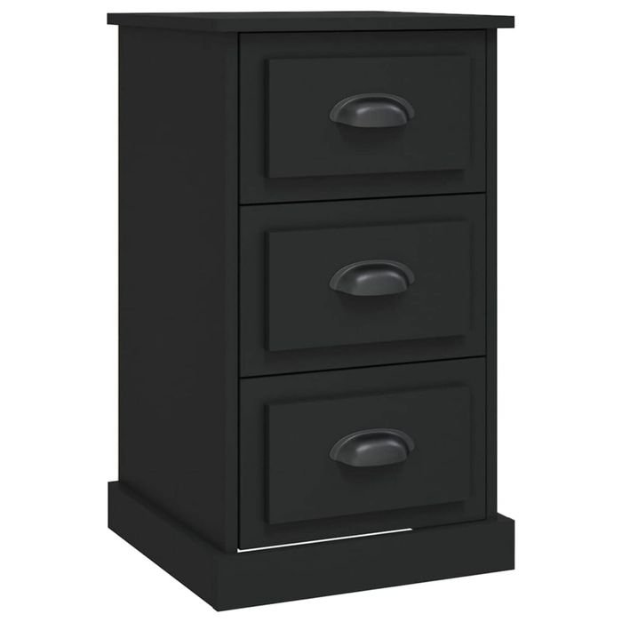 vidaXL Bedside Table Nightstand Lamp Stand Side Cabinet Black