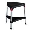 King Triangle Stool With Tray, Height Adjust, Black, No Cushion - Black | None
