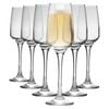 LAV 6 Piece Lal Champagne Flutes Set - Contemporary Stemware Glasses for Prosecco, Sparkling Wine - 230ml