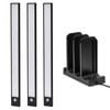 Click 400mm Black Rechargeable Magnetic Cabinet Light - 3 Pack