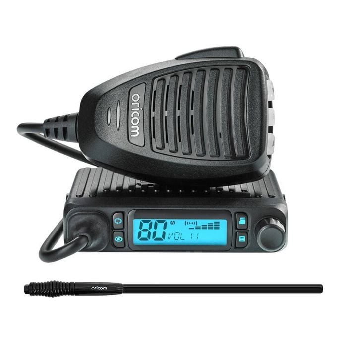 Oricom DTX4300 IP54 Micro Size 5 Watt UHF CB Radio AND ANU856 3dBi UHF CB Antenna (DTX4300SA)