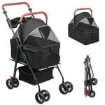 Advwin Pet Stroller Cat Dog Pram Foldable Pet Carrier