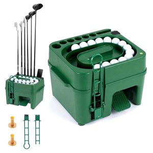 Costway Portable Golf Ball Machine Golf Ball Dispenser-Green