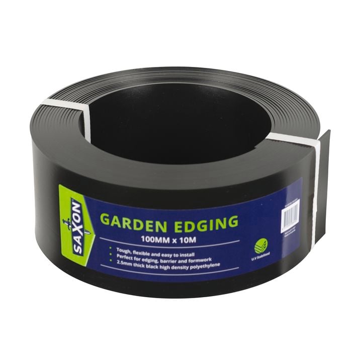 Saxon 100mm x 10m Black Garden Edge