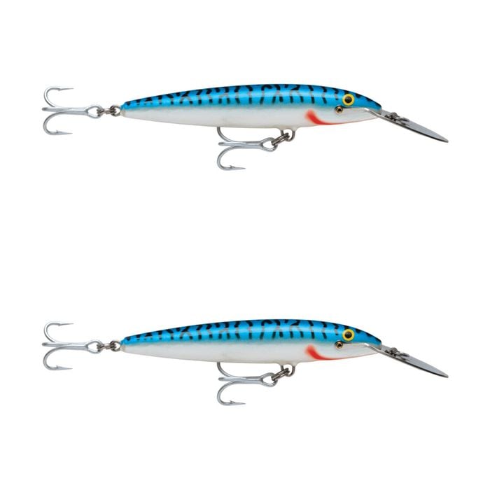 2x Rapala 7cm Countdown Magnum Sinking Trolling Fishing Lures - Silver Mckrl