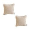 SOGA 2X 45cm Latte Chenille Throw Pillows – Textured with Tassels