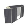 Build-a-Shed 0.8 x 3 x 2.1m Gable Single Hinged Door Shed with Double Sliding Side Door - Grey