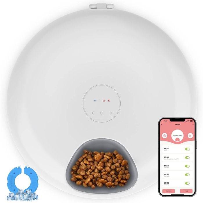 Advwin 6 Meal Automatic Pet Feeder APP Control Smart Dry & Wet Food