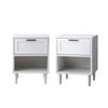 Oikiture Bedside Tables Set Of 2 Nightstand Side End Table Storage Cabinet White