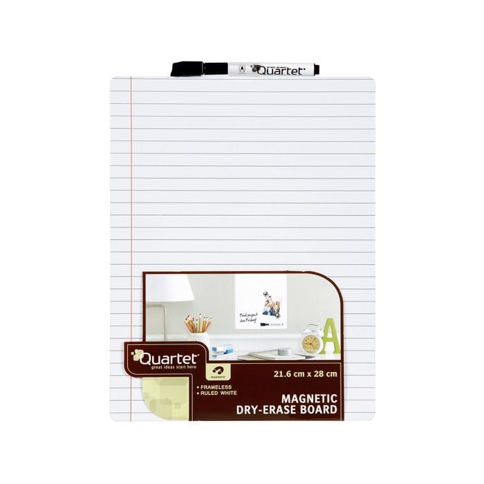 Quartet Magnetic 21.6x28cm Ruled Whiteboard Tile Dry-Erase Board