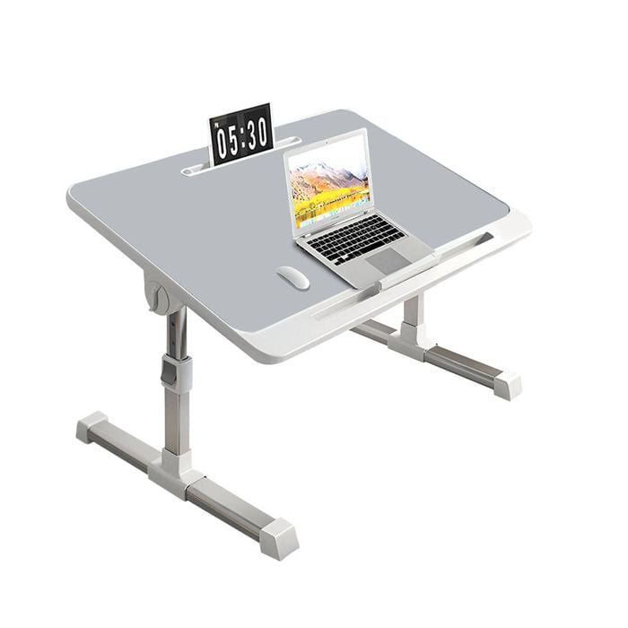 SOGA 60x40cm Grey Small Foldable Laptop Bed Table