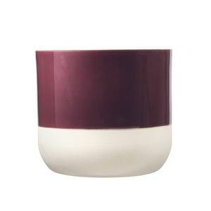 Borralheira 130 x 120mm Burgandy Two Tone Indoor Ceramic Pot - Burgundy
