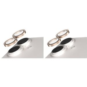 2PK PanzerGlass SAFE Cam Lens Protector For iPhone 16 Plus Glitter Gold