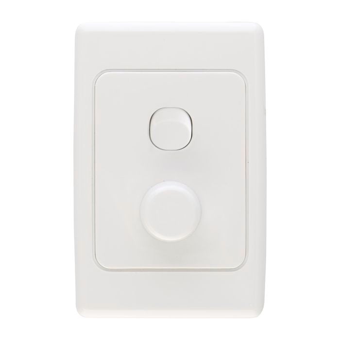 Deta White Single Vertical Light Dimmer