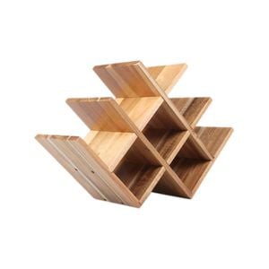 Sherwood Home Natural Acacia Wood 8 Bottle Tabletop Wine Rack - Brown