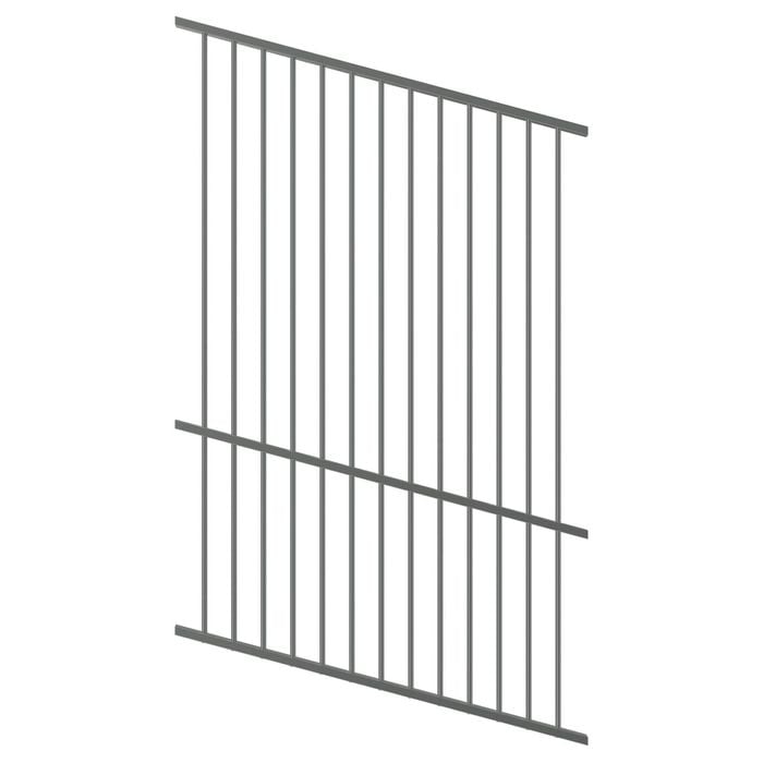 ProtectorAl 350-1200W x 1800H Palladium Silver Raked Up to 15º Flat Top Pool Fence Panel