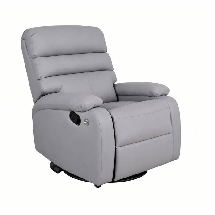TOPONE Convertible Lazy Sofa Chair Reclining Swivel Accent Chair for Small Living Spaces - Dark Grey