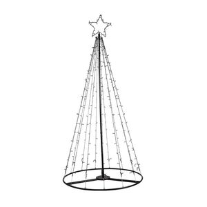 Jingle Jollys Christmas Tree 2.1M 264 LED Solar Power Warm White