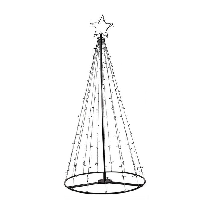 Jingle Jollys Christmas Tree 2.1M 264 LED Solar Power Warm White