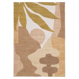 Loopsie-220cm X 150cm-pomar Printed Mustard Brown Washable Rug