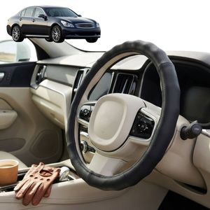 Australian Goose Steering Wheel Cover for Nissan Skyline 2006 - 2014 (V36) Circle Black