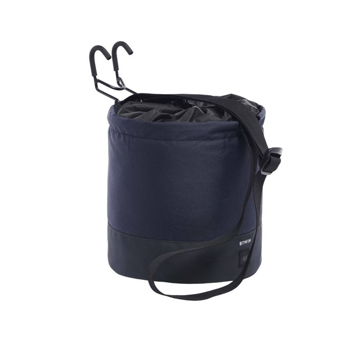 Decathlon - Compactable Folding Bike 10 L Pannier With Shoulder Carry Strap - Blue - One Size