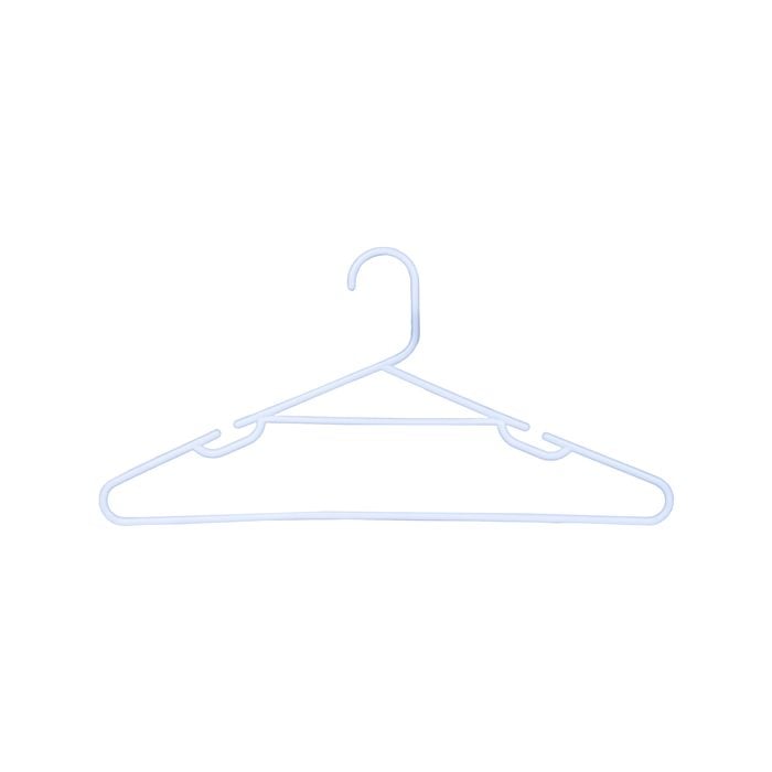 All Set White Plastic Tube Clothes Hangers - 10 Pack
