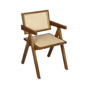 Levede Wooden Rattan Accent Armchair Lounge Seat